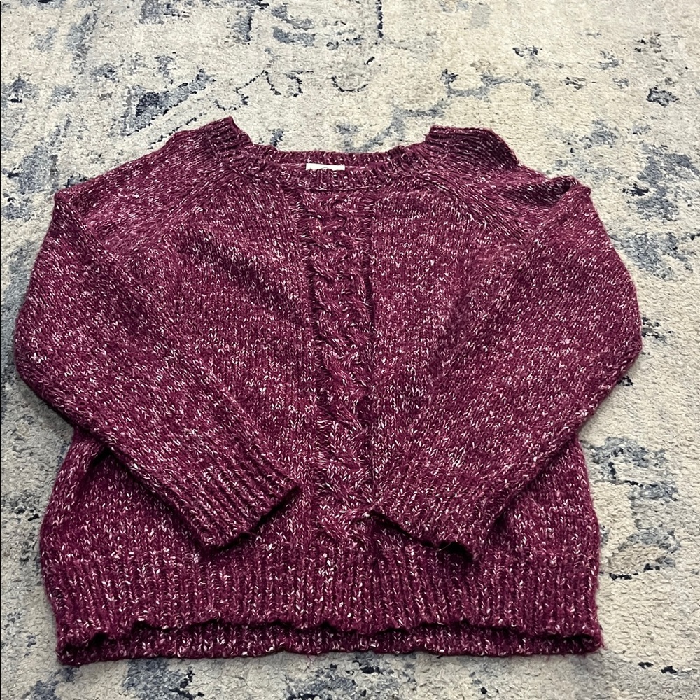 St. John's Bay Burgundy Knit Sweater